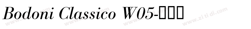 Bodoni Classico W05字体转换